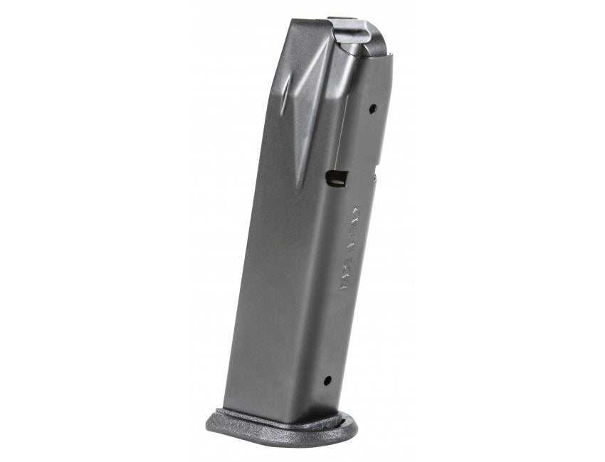 Walther PDP Full-Size 10 round magazine for 9mm pistols with steel body and polymer baseplate.
